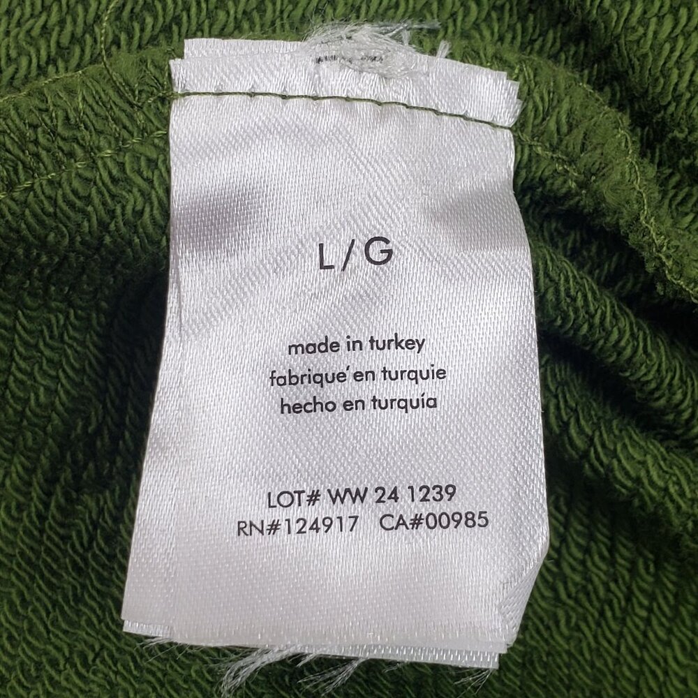 We Wore What Slim Leg Jogger Women Large Hunter Green Navy Colorblock Athleisure - Picture 7 of 14